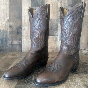 Lucchese 2000 Vintage T3099R4 Brown Cowboy Boots Mens 10.5 EE